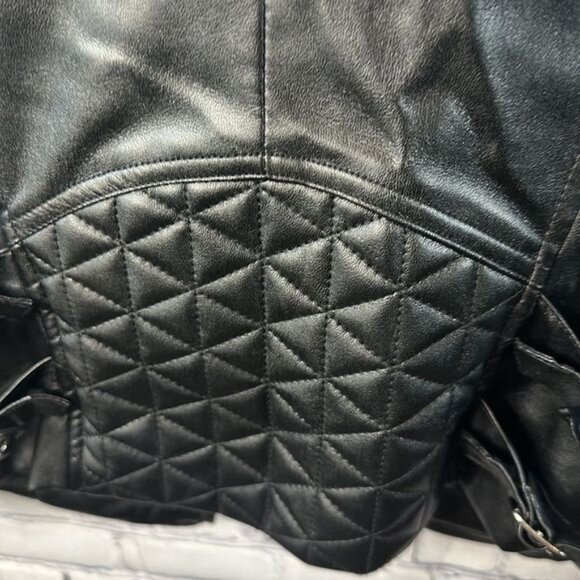 🖤✨ Bebe Leather Moto Jacket - Size Large - - Picture 6 of 7